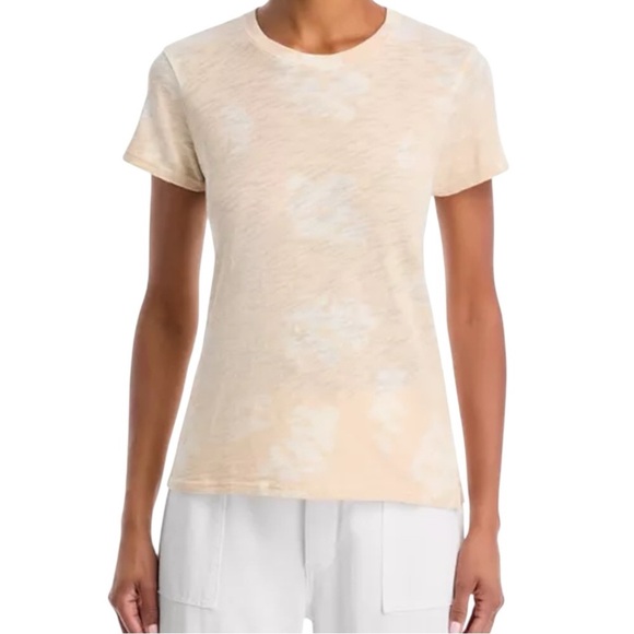 ATM Slub Jersey Schoolboy Cloud Wash Crewneck Beige Tan White Tee Cotton NWT XL - Picture 1 of 12